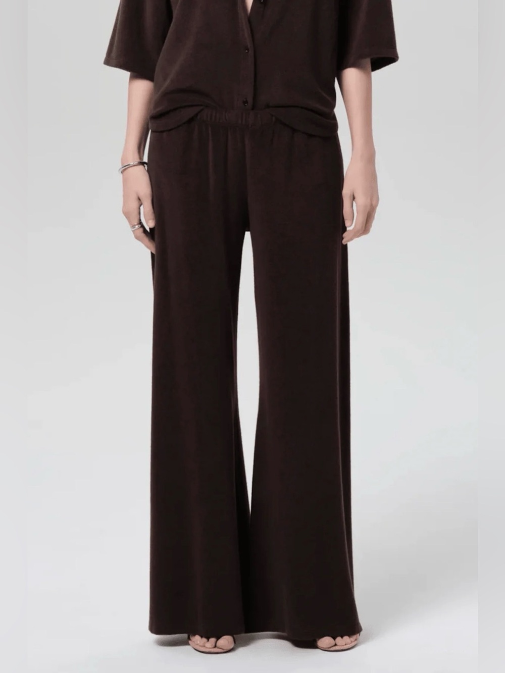 Citizens Of Humanity Wide-Leg Pull-On Pants in Dark Brown